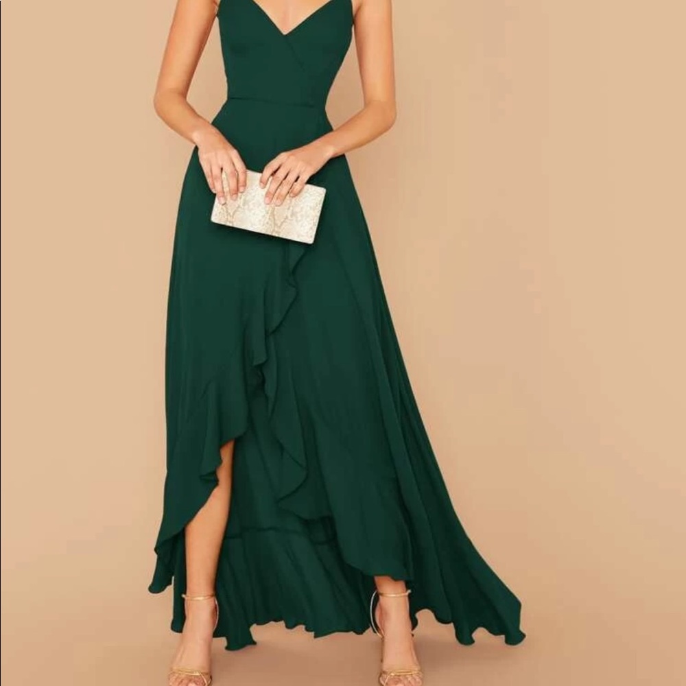 Shein Emerald Green Bridesmaid Dress Size Medium